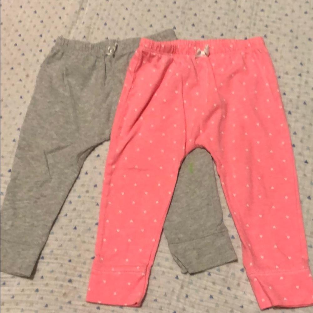 Set of 2 Carters Baby Girl Pants 12M